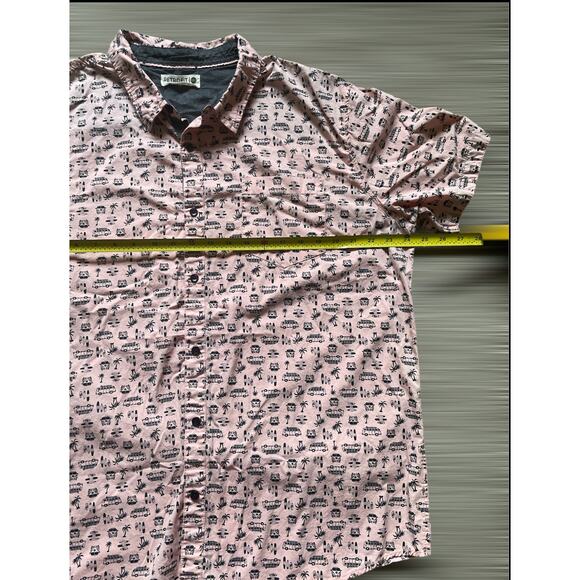 RETROFIT Mens/Teen Surfer Pink Button Down Casual Shirt Size XXL Beach Cali - Picture 5 of 8
